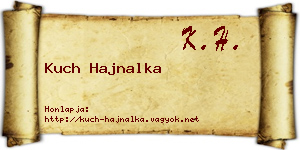 Kuch Hajnalka névjegykártya